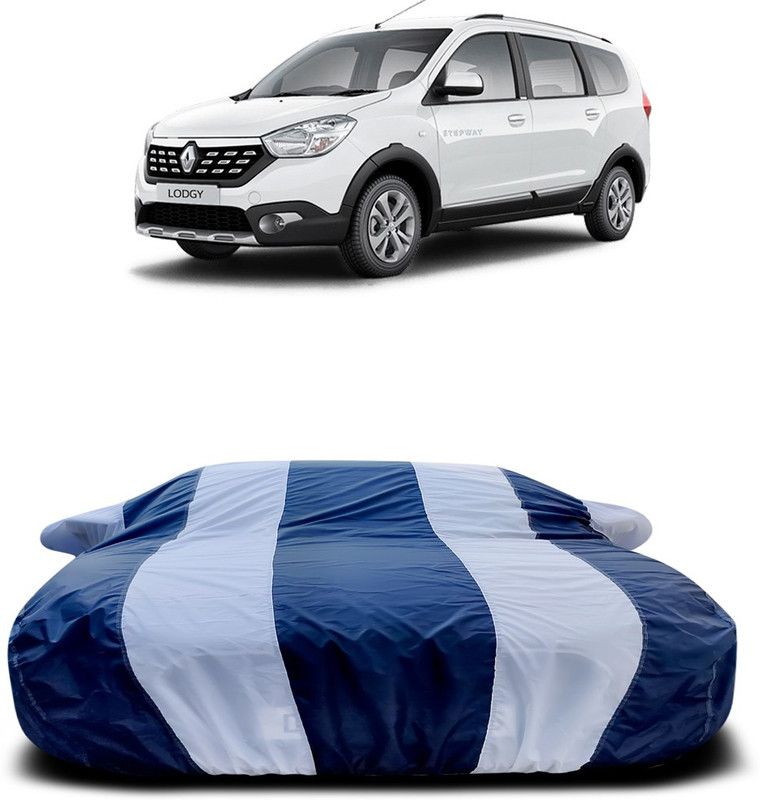 Ascension Car Cover For Renault Lodgy (With Mirror Pockets)  (White, Blue)