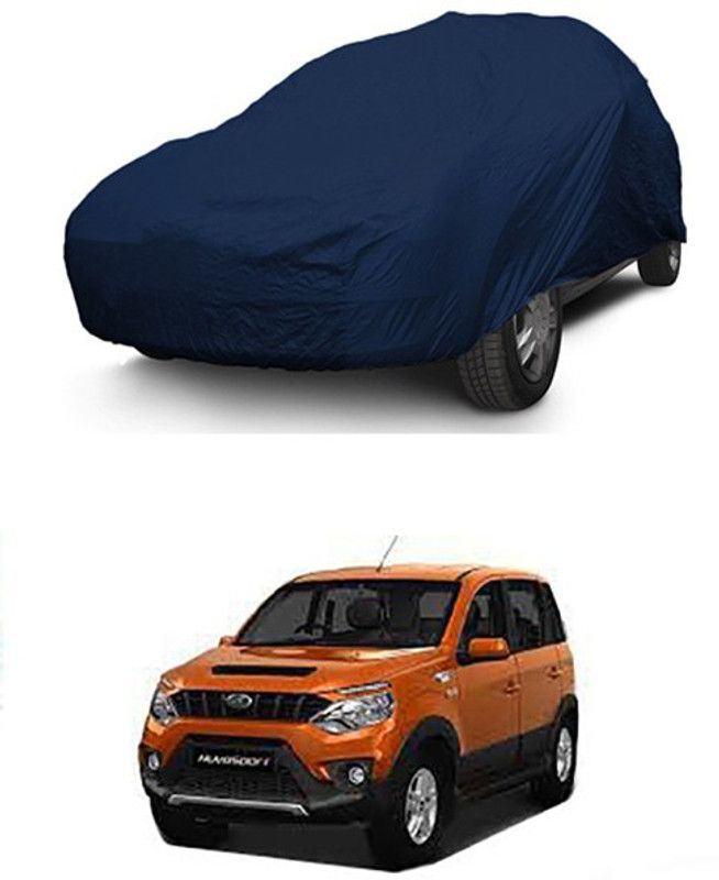 THE REAL ARV Car Cover For Mahindra Nuvosport (With Mirror Pockets)  (Blue)