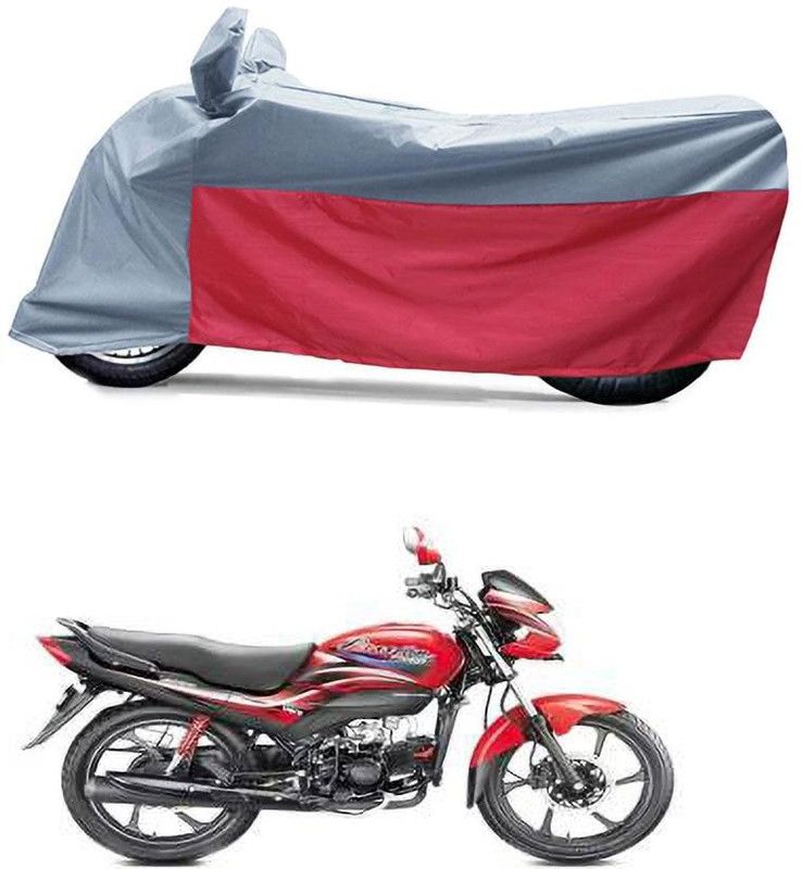 BikenWear Waterproof Two Wheeler Cover for Hero  (Passion, Grey, Red)