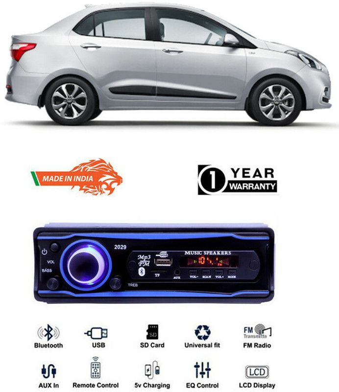 Dvis Blue 2029 USB/AUX/SD/BLUETOOTH/FM/MP3 BOOM MASTER STANDARD D-1812 Car Stereo  (Single Din)