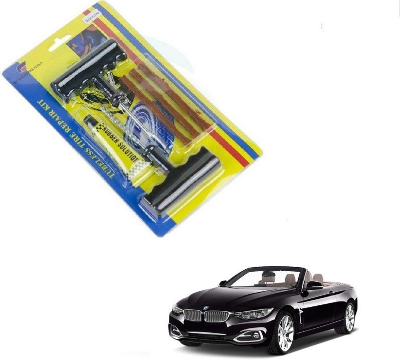 AuTO ADDiCT Car 6 Pieces Tool Safety With 3 Strip Tubeless Tyre Puncture Repair Kit For BMW 4 Series Tubeless Tyre Puncture Repair Kit