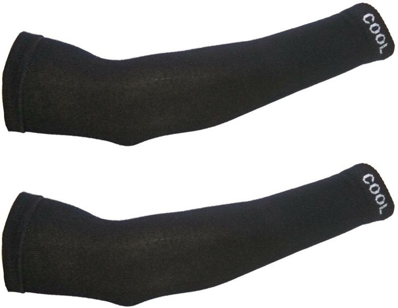 HerbalAid Nylon Arm Sleeve For Men & Women  (Free, Black)