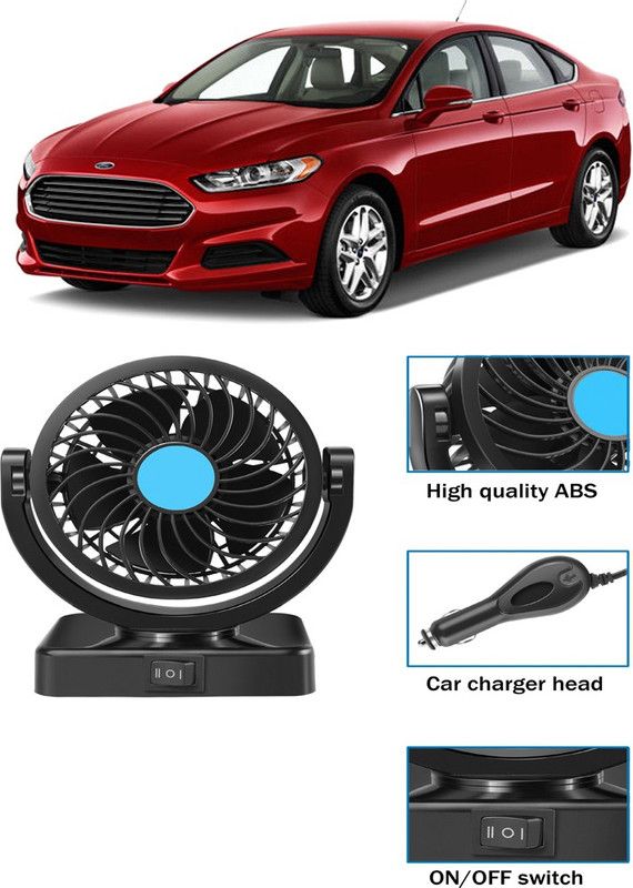 Amulite Cooling Car Fan 360 Degree Rotatable For vehicle-G-CF 043 Car Interior Fan  (12 V)