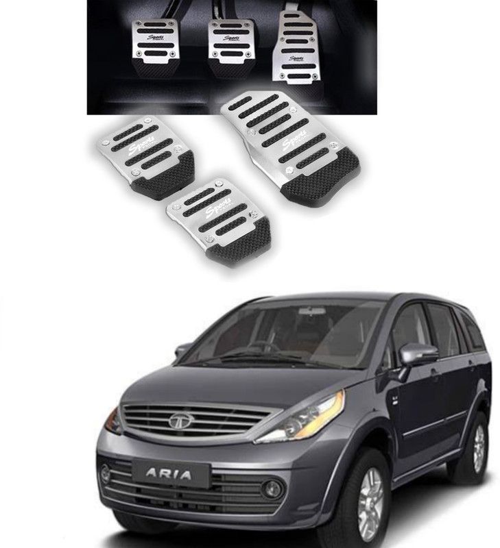 Gadiparts ™ Non-Slip Manual Silver Guj Car Pedal Kit Cover for Aria Car Pedal