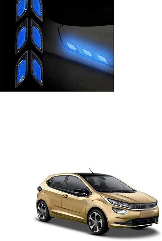 PRTEK Plastic Car Bumper Guard  (Blue, Pack of 6, Tata, Universal For Car)