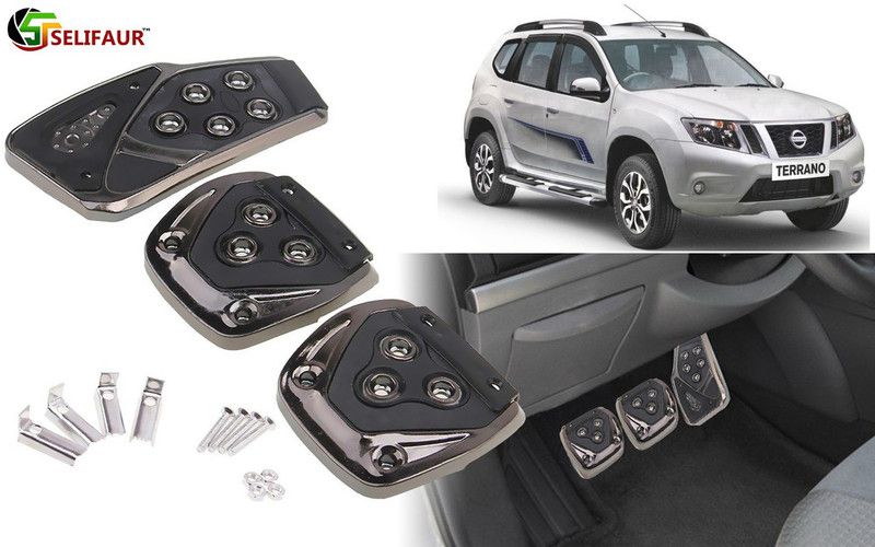 Selifaur B3B292 - 3 Pcs Black Non-Slip Manual Car Pedals kit Pad Covers Set Car Pedal