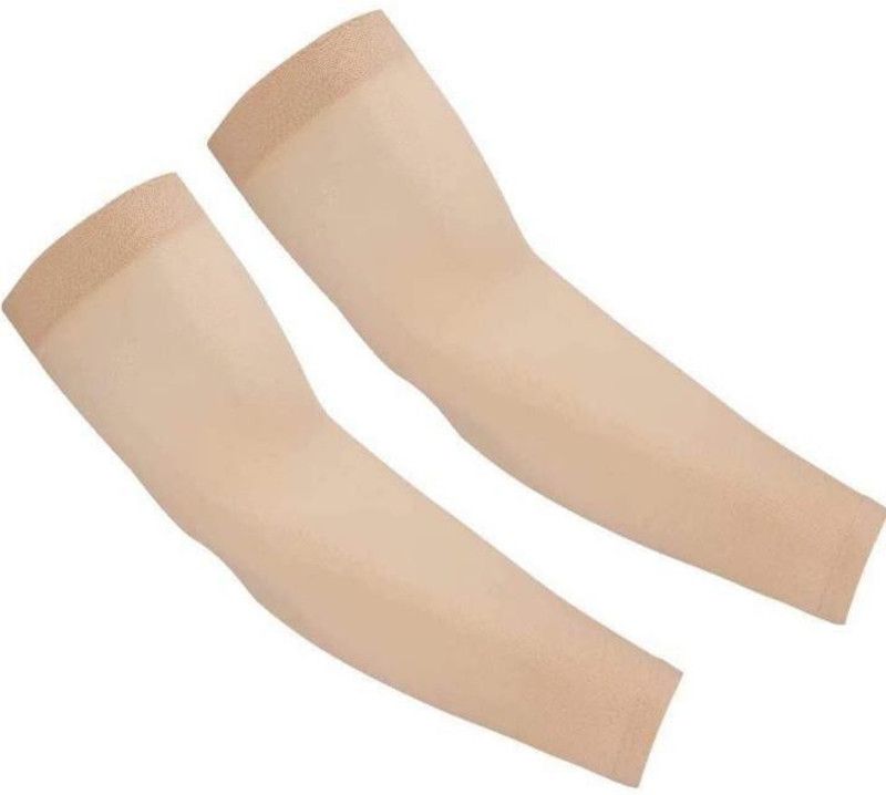Shambhavi Cotton Arm Sleeve For Men & Women  (Free, Beige)