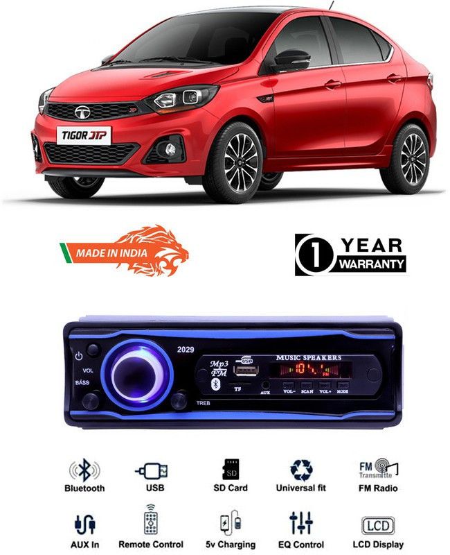 Bluedrum Blue 2029 USB/AUX/SD/BLUETOOTH/FM/MP3 BOOM MASTER STANDARD- B-D557 Car Stereo  (Single Din)