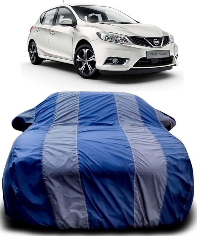 THE REAL ARV Car Cover For Nissan Pulsar (With Mirror Pockets)  (Blue, Grey)