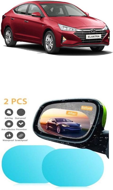 Accessorique Antifog_144 Car Mirror Rain Blocker  (White)