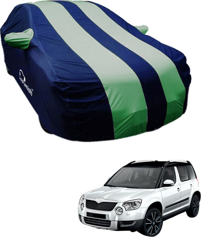 AutoFurnish Car Cover For Skoda Yeti (With Mirror Pockets)  (Blue, Green)