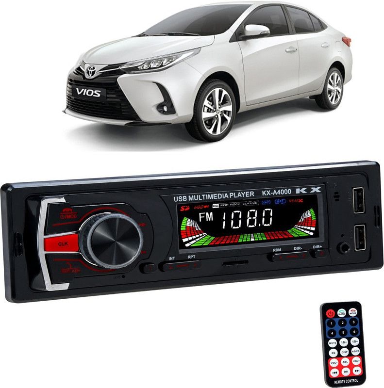 JBRIDERZ KX-A4000 with AUX/Bluetooth/USB/ MP3 B 600 Car Stereo  (Single Din)