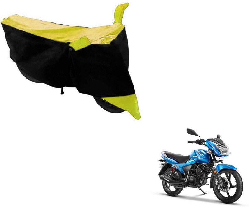AUTYLE Two Wheeler Cover for TVS  (Victor GLX, Black, Yellow)