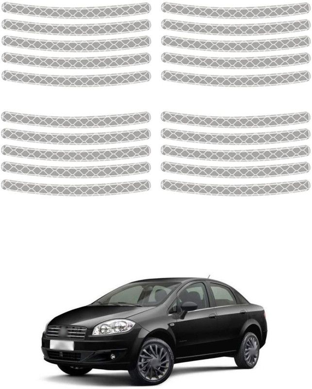 PROEDITION Plastic Car Bumper Guard  (Silver, Pack of 20, Fiat, Linea)