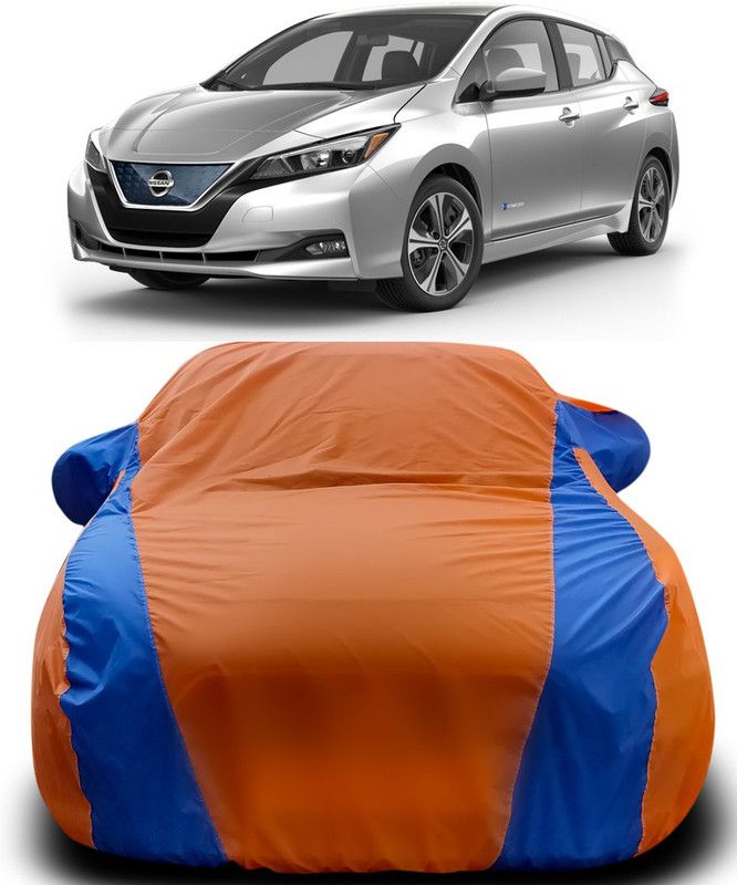 Genipap Car Cover For Nissan Leaf EV (With Mirror Pockets)  (Orange, Blue)