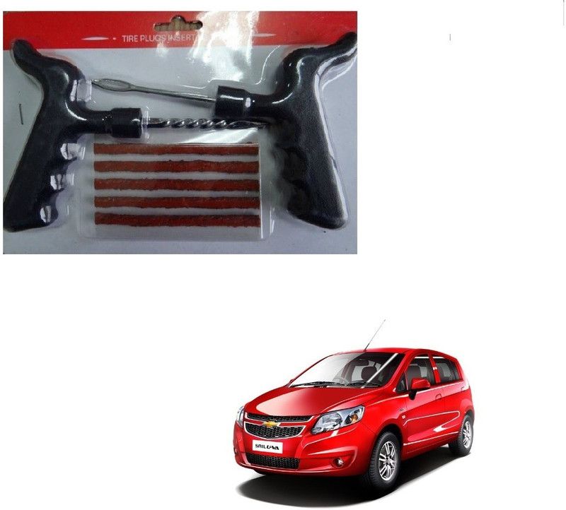 AuTO ADDiCT Car Tool Safety With 5 Strip Tubeless Tyre Puncture Repair Kit For Chevrolet Sail UVA Tubeless Tyre Puncture Repair Kit