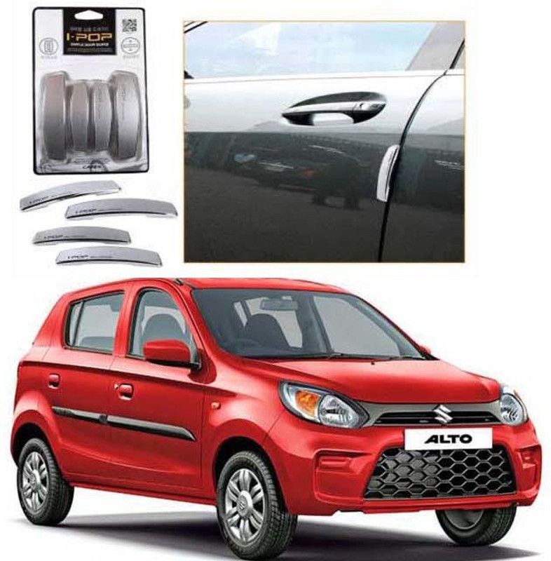 ACCESSORIQUE Plastic Car Door Guard  (Silver, Pack of 4, Maruti, Alto)