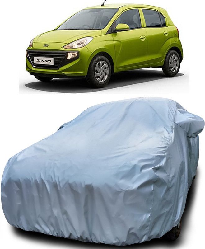 Yuniek Car Cover For Hyundai Santro (With Mirror Pockets)  (Silver)
