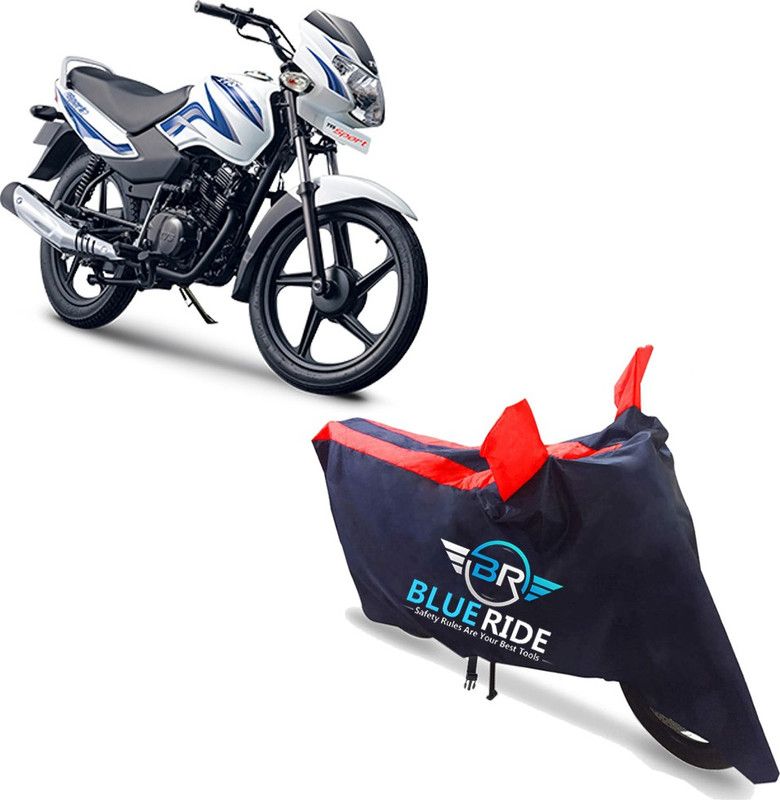 BLUERIDE Two Wheeler Cover for TVS  (Sport, Red)