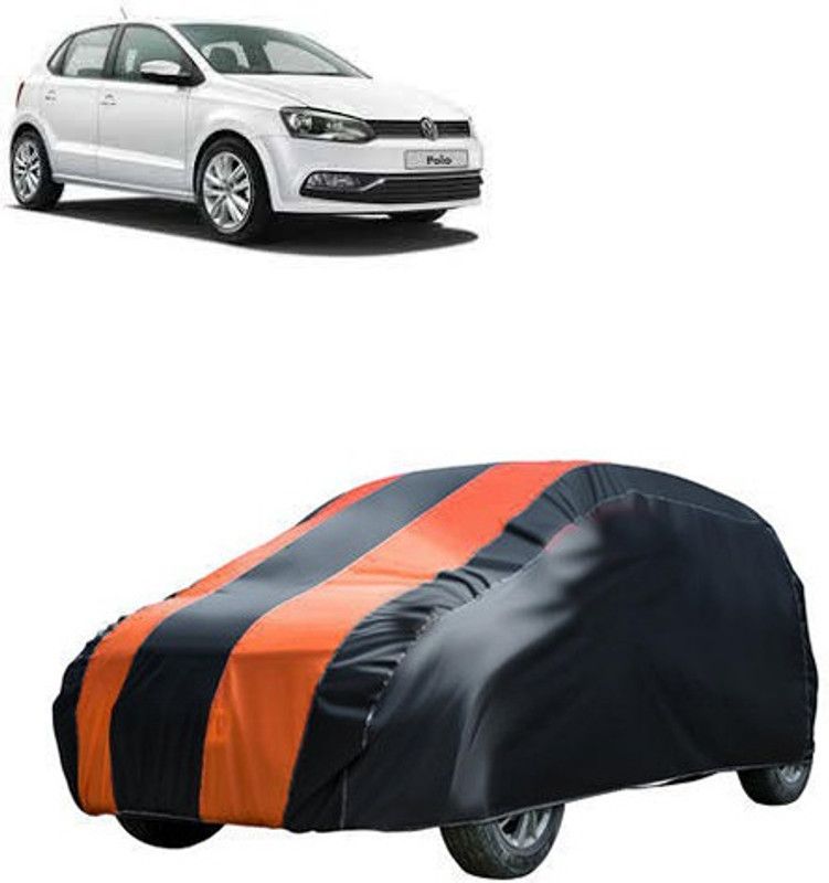 QualityBeast Car Cover For Volkswagen Polo (Without Mirror Pockets)  (Orange, Black)