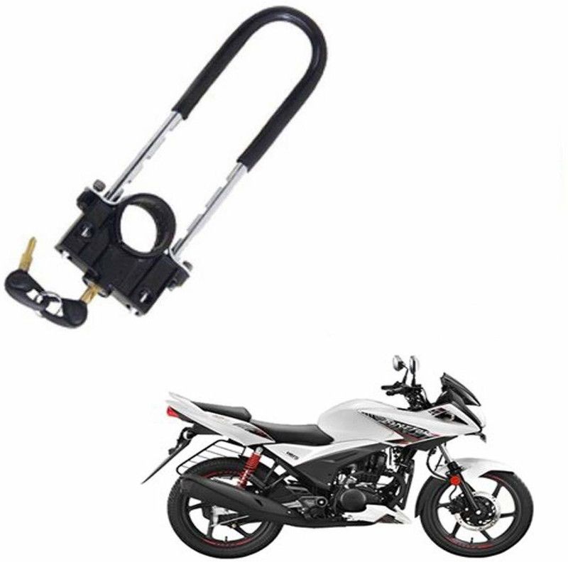 AS TRADERS U-Type Bike Anti Theft Front Shocker Lock Wheel Lock for Ignitor Wheel Lock  (Black)