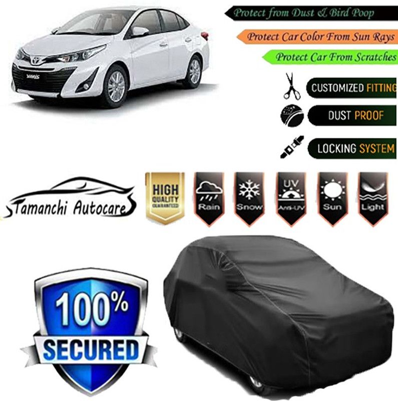 Tamanchi Autocare Car Cover For Toyota Yaris  (Black)