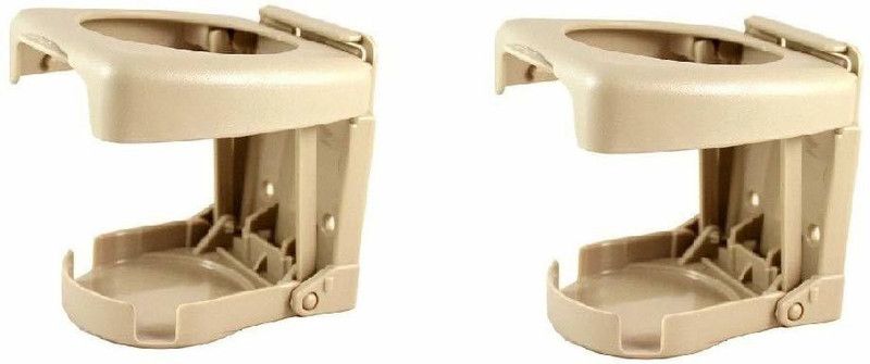 Favoto Foldable Car Drink/Can/Glass Bottle Holder (Beige) (Set of 2) for Maruti Alto Car Bottle Holder  (Plastic)