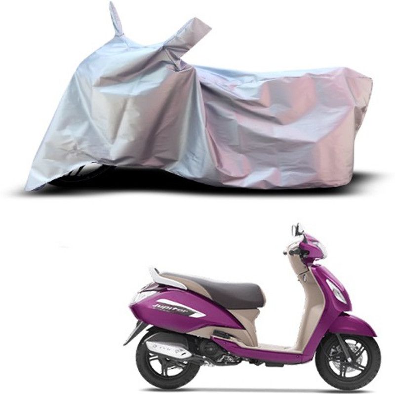THE REAL ARV Waterproof Two Wheeler Cover for TVS  (Jupiter, Silver)