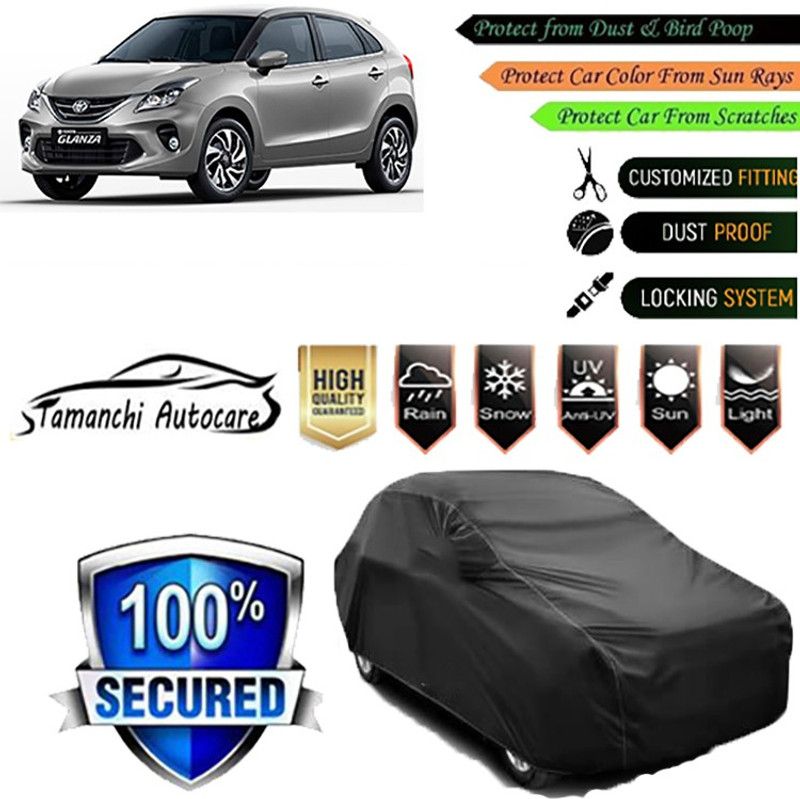Tamanchi Autocare Car Cover For Toyota Glanza  (Black)