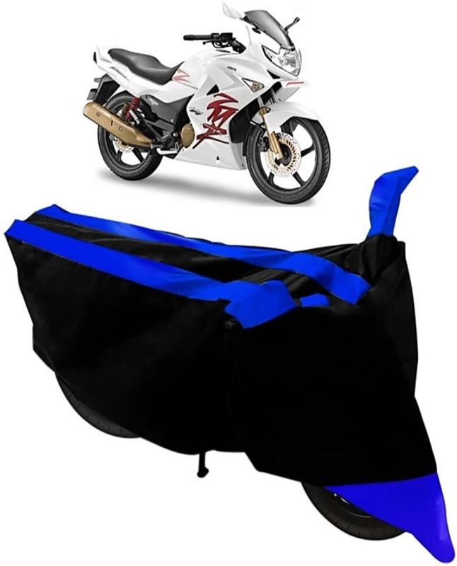 ELECTRIBLES Two Wheeler Cover for Kawasaki  (Karizma ZMR, Black, Blue)