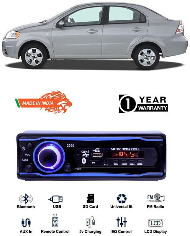 Bluedrum Blue 2029 USB/AUX/SD/BLUETOOTH/FM/MP3 BOOM MASTER STANDARD- B-D79 Car Stereo  (Single Din)