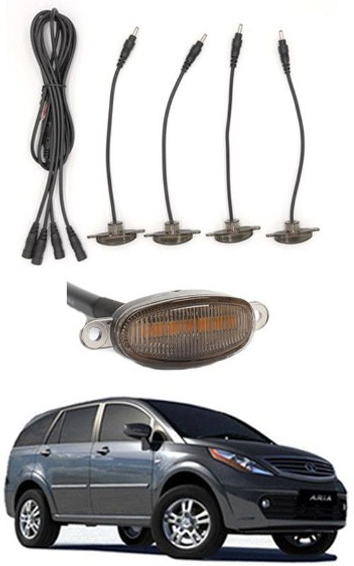 RKPSP 4 LED Front Grill Led Lights Amber Lights DRL For Aria-Tata-2010 Parking Light, Dash Light Car, Van LED for Tata (12 V, 12 W)  (Aria, Pack of 4)