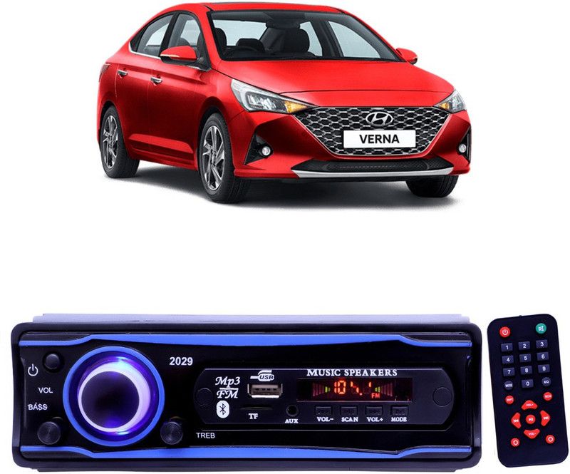 YUNEIK Blue Stereo-999 BLUETOOTH/USB/SD/AUX/FM/MP3 (BLUE & Black)Y-208 Car Stereo  (Single Din)