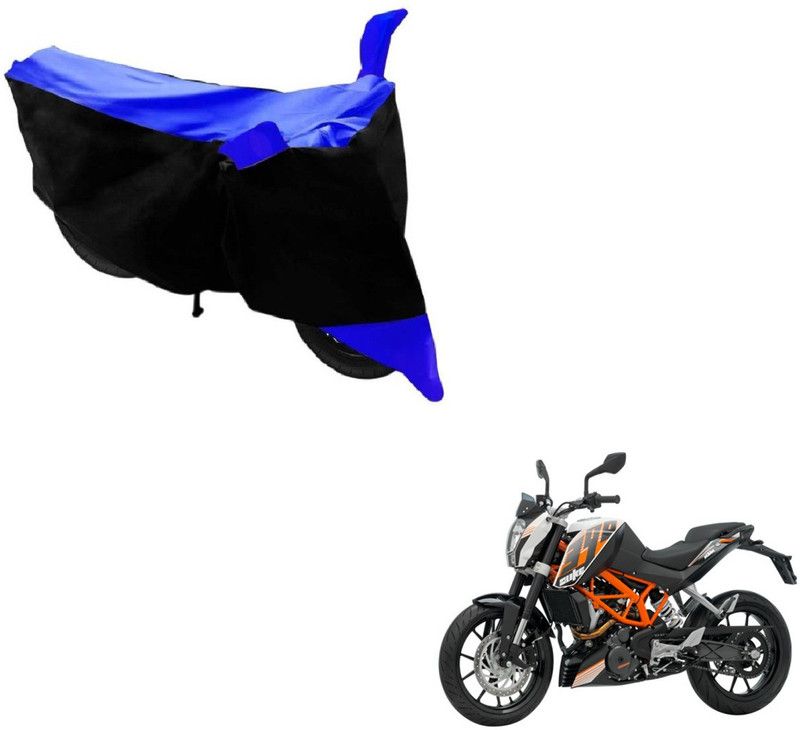 MOCKHE Two Wheeler Cover for KTM  (Duke 390, Black, Blue)