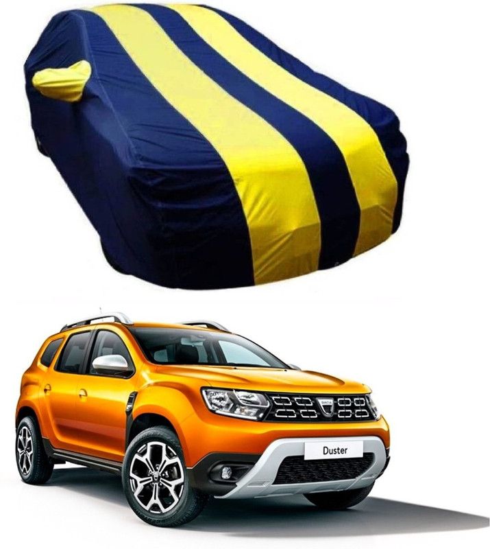 NEXTON Car Cover For Renault Duster (With Mirror Pockets)  (Blue, Yellow)
