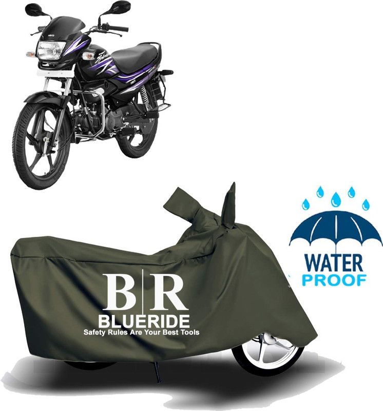 BLUERIDE Two Wheeler Cover for Hero  (Super Splendor, Green)