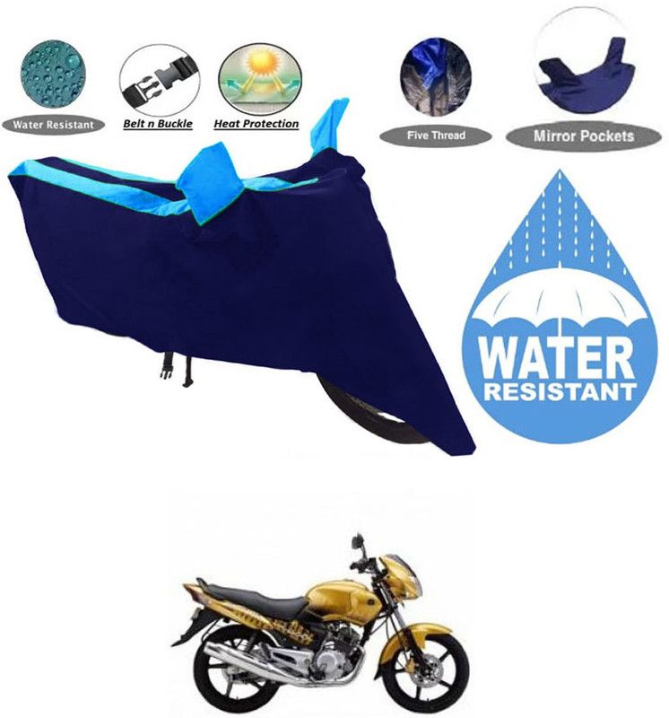 RONISH Two Wheeler Cover for Yamaha  (Gladiator Graffitti, Black, Blue)