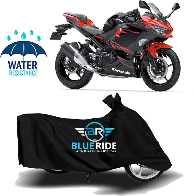 BLUERIDE Two Wheeler Cover for Kawasaki  (Ninja 250, Black)