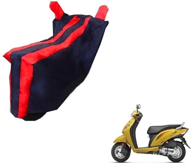 ELECTRIBLES Two Wheeler Cover for Honda  (Activa, Black, Red)
