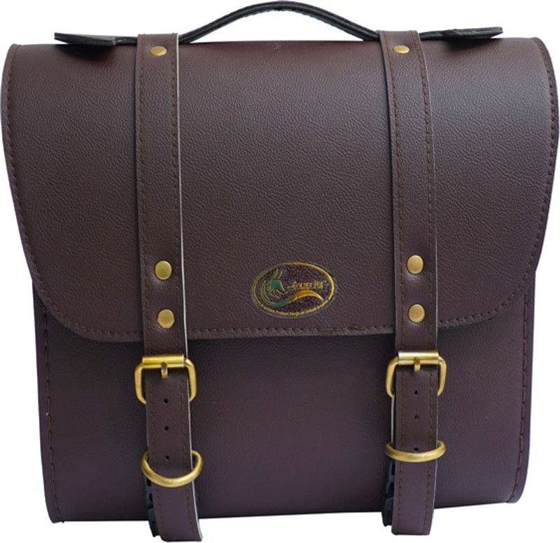 Golden Fox Golden Fox Two wheeler Saddler bag tool Bag Side Bag For All Bikes Box One-side Brown Leatherette Motorbike Saddlebag  (2 L)