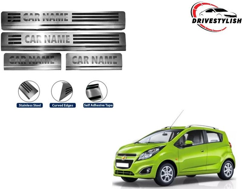 DriveStylish Car Stainless Scuff Plate/Steel Foot Step/Sill Plate For Chevrolet Beat Door Sill Plate