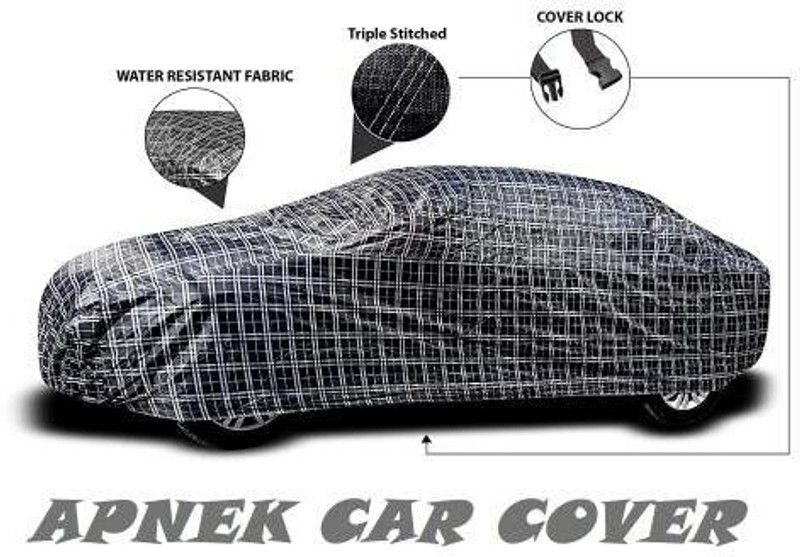 APNEK Car Cover For Volkswagen Virtus (With Mirror Pockets)  (White, Black)