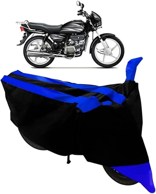 KAROBAR Two Wheeler Cover for Mahindra  (Pantero, Black, Blue)