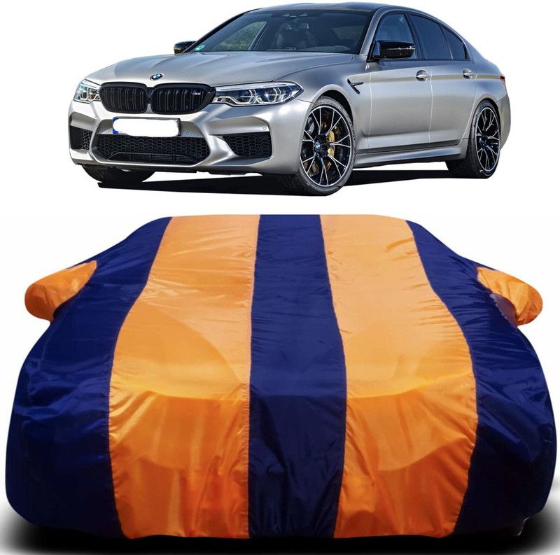 Genipap Car Cover For BMW M5 (With Mirror Pockets)  (Orange, Blue)