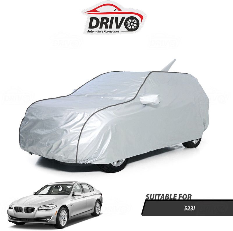 Drivo Car Cover For BMW 5 Series E60 523i (With Mirror Pockets)  (Silver)