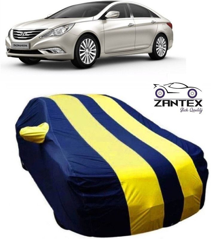 ZANTEX Car Cover For Hyundai Sonata Embera (With Mirror Pockets)  (Blue, Yellow)