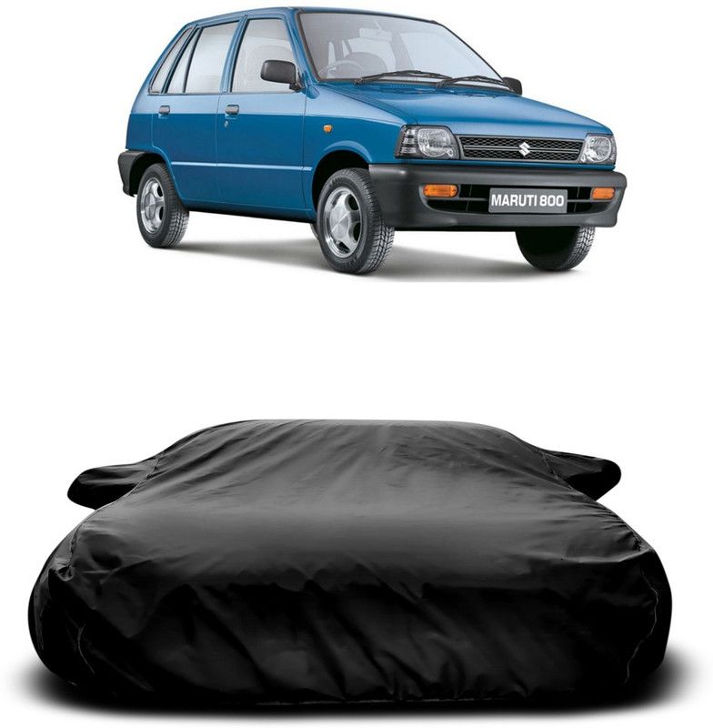 Ascension Car Cover For Maruti Suzuki 800 (With Mirror Pockets)  (Black)