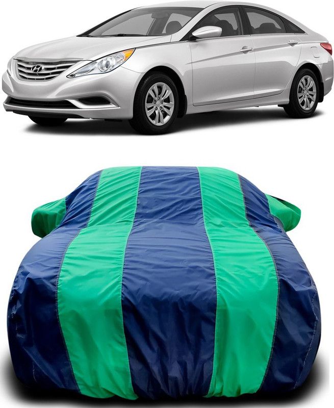 Ascension Car Cover For Hyundai Sonata (With Mirror Pockets)  (Green, Blue)