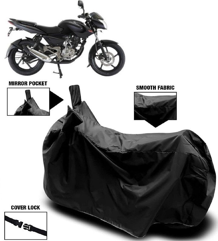 AutoFave Two Wheeler Cover for Bajaj  (Pulsar 135 LS DTS-i, Black)