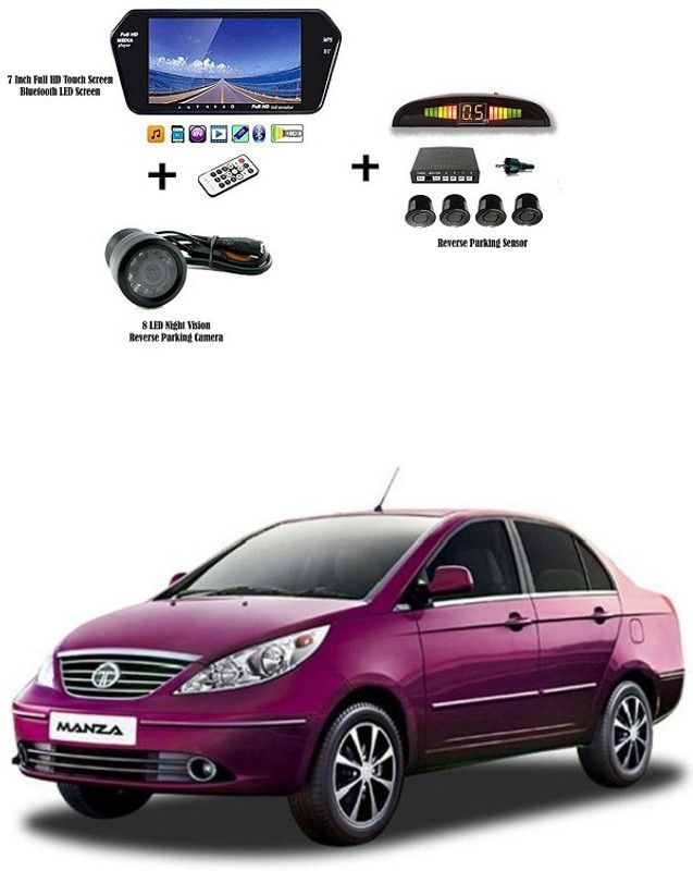 PRTEK Video Monitor with USB & Bluetooth +Reverse Parking Camera 0075 Vehicle Camera System